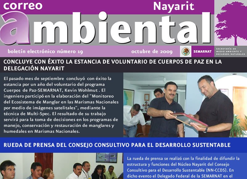 Bulletin of SEMARNAT, the Mexican Environmental Protection Agency